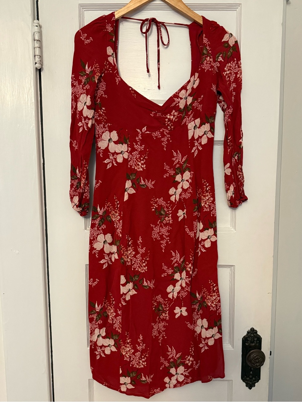 Reformation Floral Long Sleeve Dress Size 10